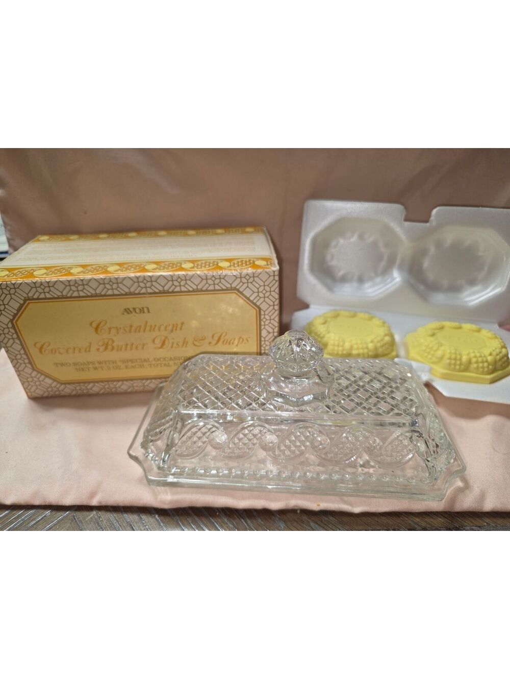 Avon butter dish set